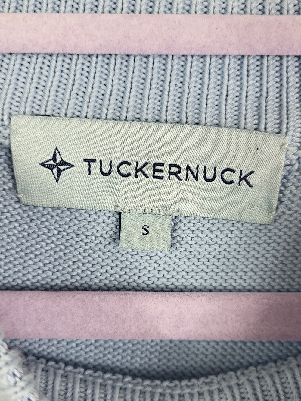 TUCKERNUCK blue jersey stripe cotton warren Sweater. Size S - Picture 2 of 10